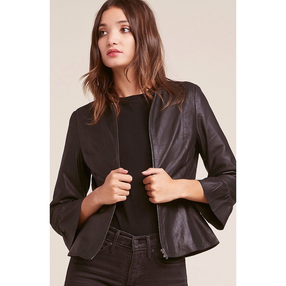 NWT BB Dakota She’s Alright Peplum Leather Jacket